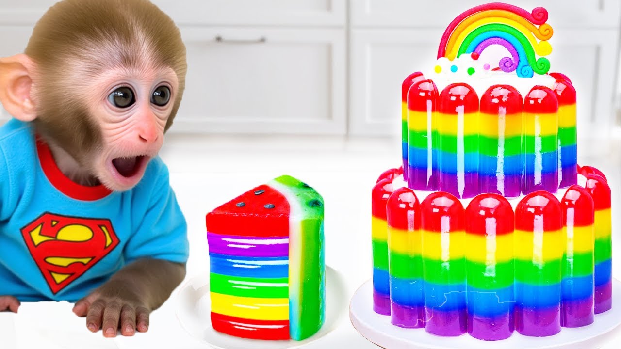 Monyet BonBon Lucu Jual Es Krim Pelangi Lezat dan Nonton Film Seru
