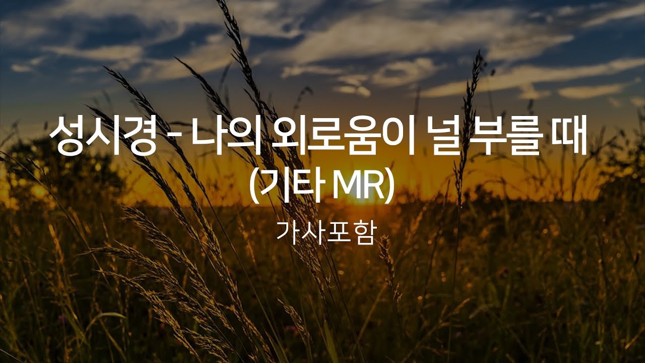 성시경 - 나의 외로움이 널 부를 때 (기타 MR) 노래방 가사포함 BEST QUALITY HQ