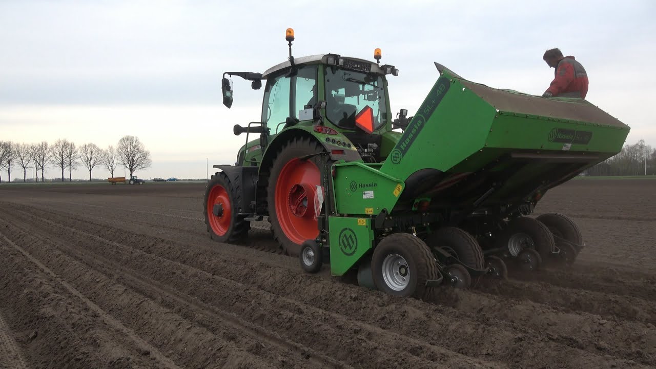Aardappels poten met nieuwe Fendt 312 Vario Profi en een Miedema Hassia SL+ 4B (2018)