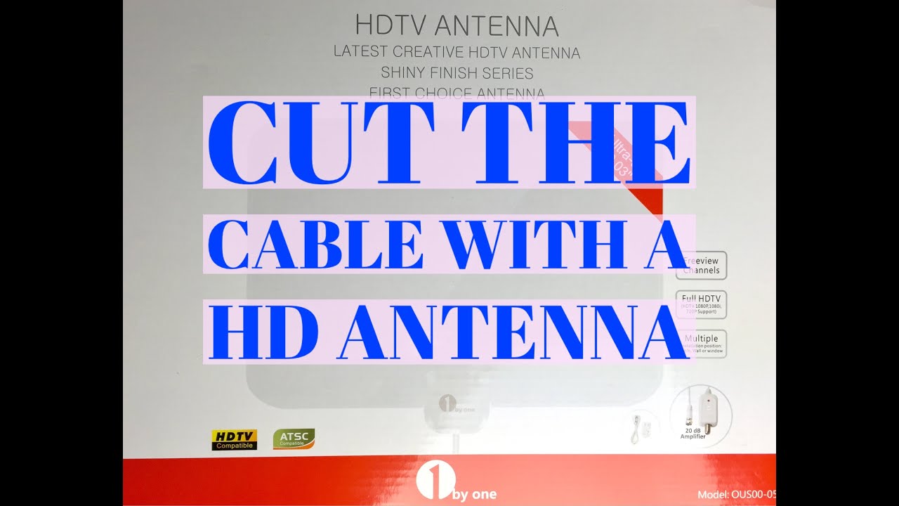 1byone Super Thin HD 50 Mile Range Antenna