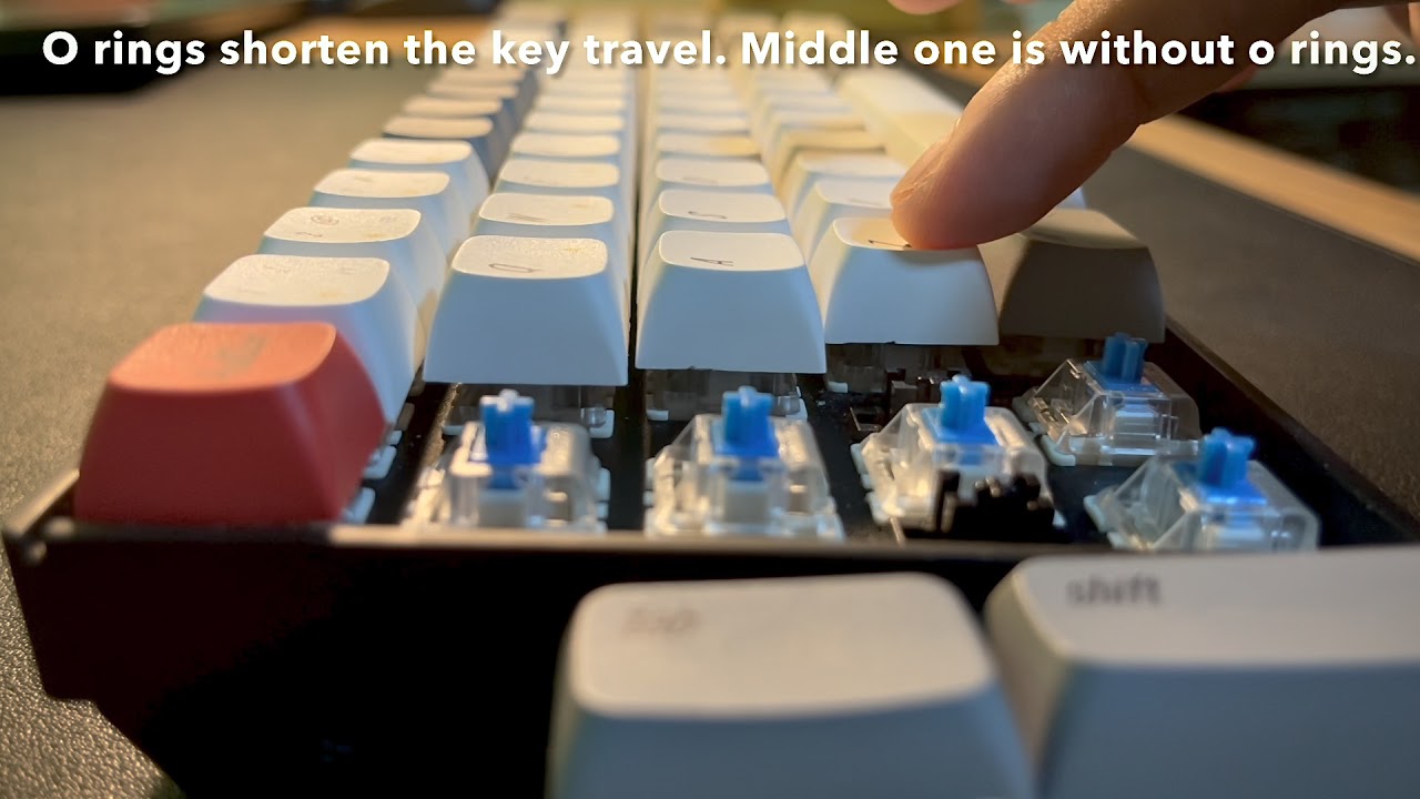 Уплотнительные кольца на механической клавиатуре - синие переключатели (Работает ли?)