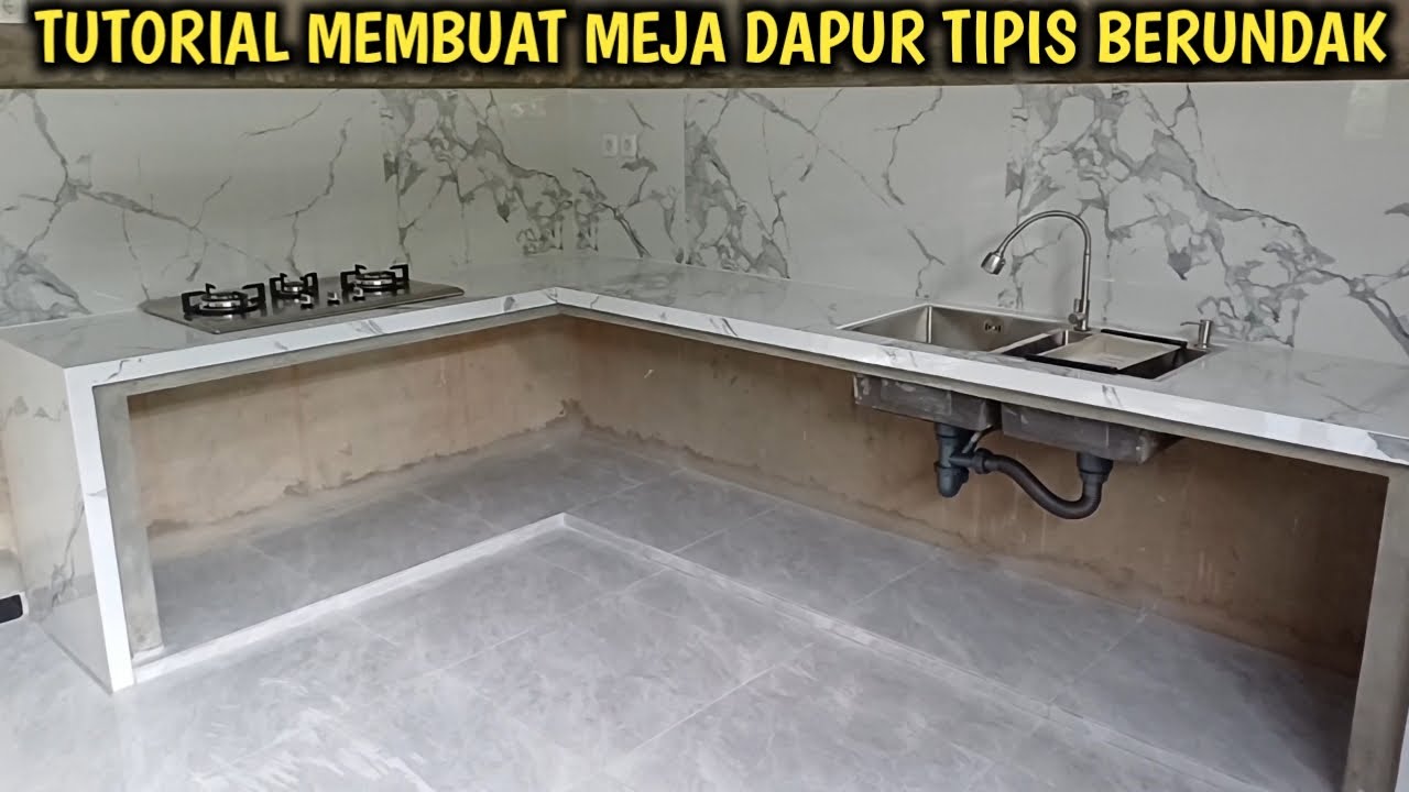 TUTORIAL MEMBUAT MEJA DAPUR TIPIS BERUNDAK ALA TABLE TOP