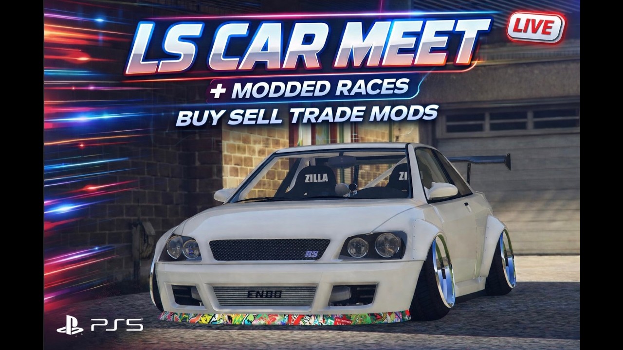 LS CAR MEET + MODDED RACES 💰🫱🏾‍🫲🏽🚘 GTA 5 | *PS5* | JOIN NOW