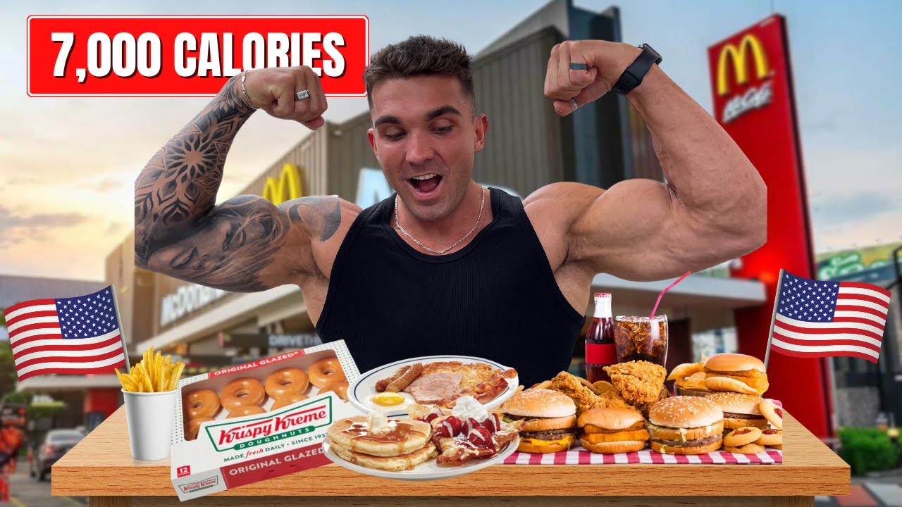USA CHEAT DAY! *7,000+ calories* (British Try American Food)