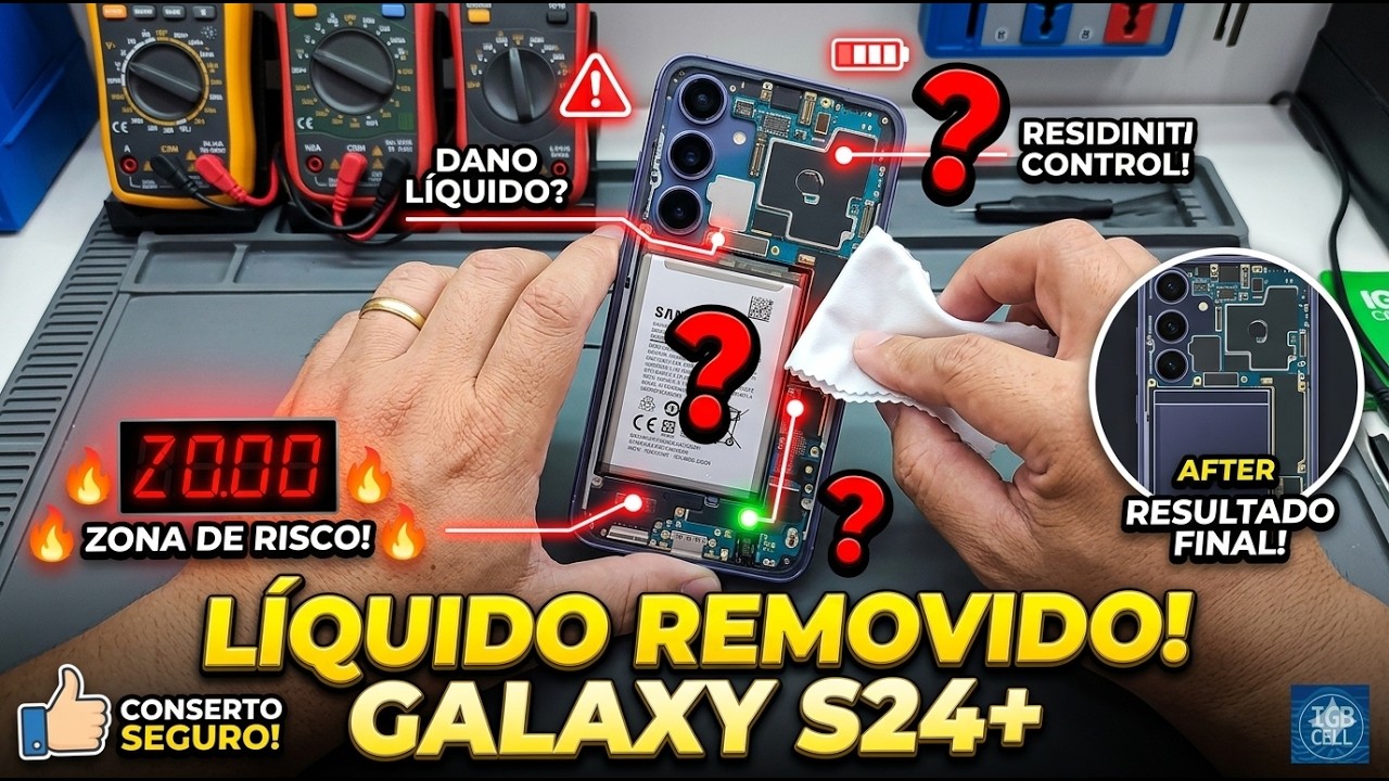 Galaxy S24 Plus Molhou! Como Abrir e LIMPAR as Câmeras Passo a Passo!