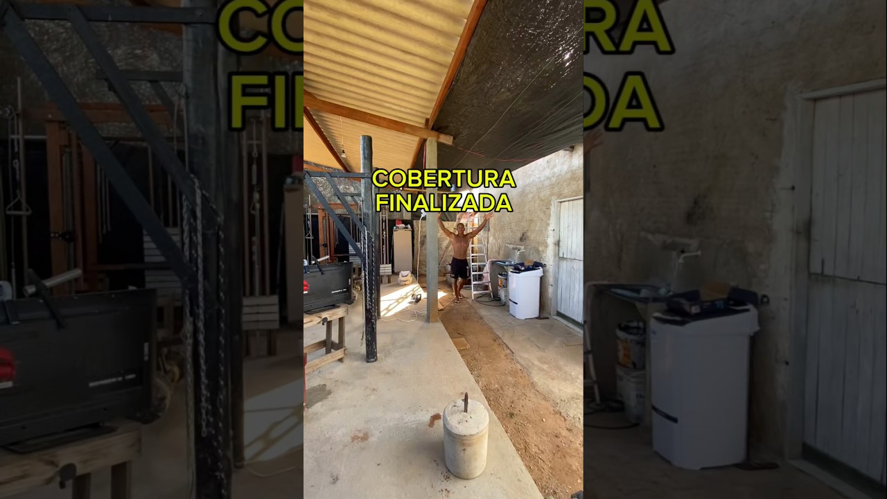 Cobertura Sombrite Na Academia Caseira #sombrite #Academiacaseira #josemarswat