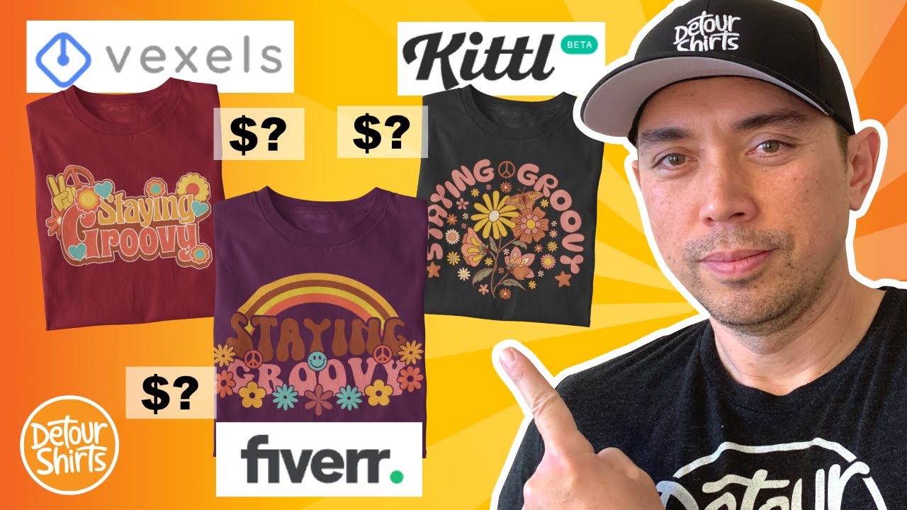 Kittl vs. Vexels vs. Fiverr REVIEW! (Which should you use for Print on Demand if you not a designer)