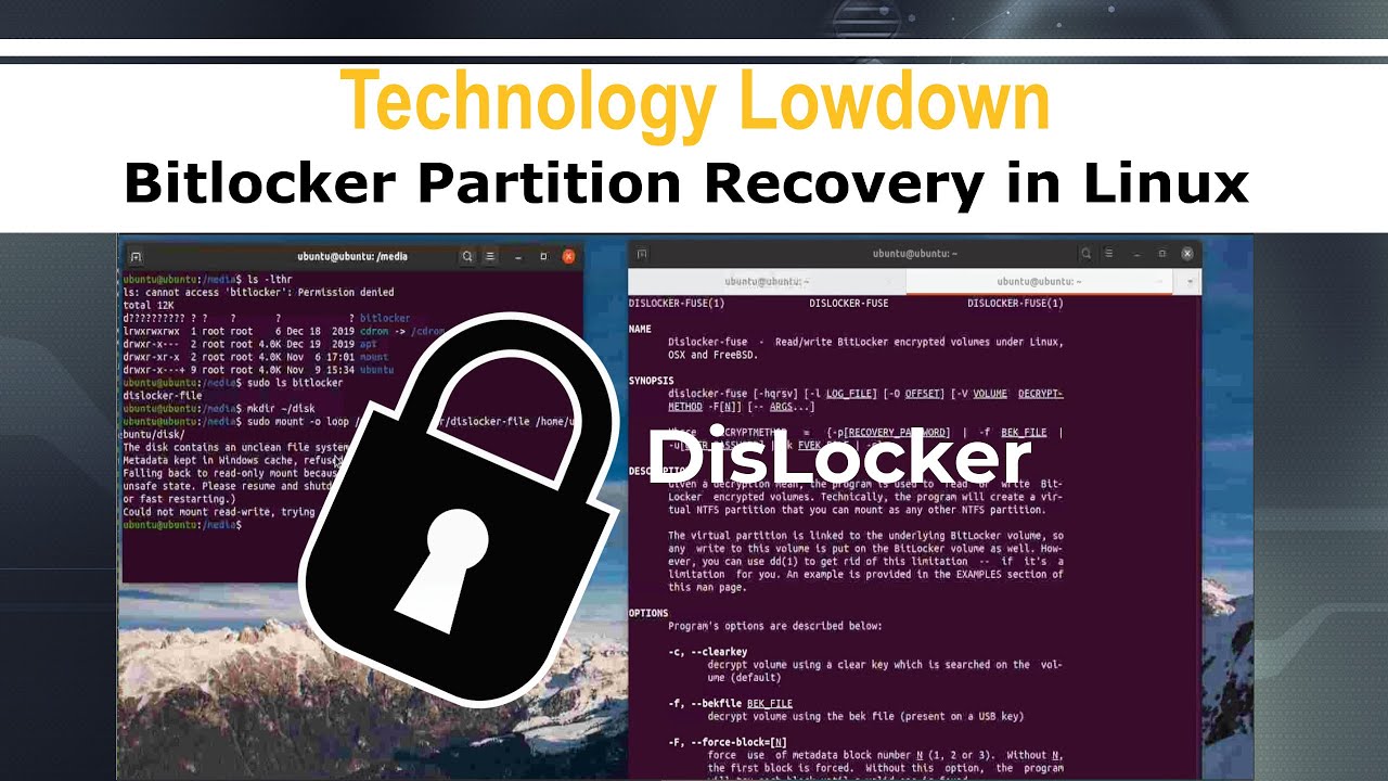 BitLocker Drive Recovery with Key using Linux