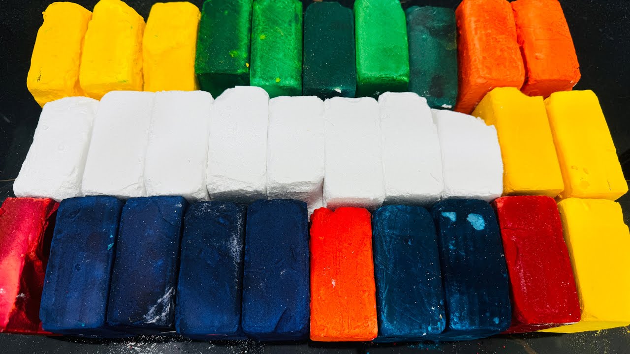 Soft Fresh Dyed Gym Chalk ASMR Crush | Oddly Satisfying ASMR
