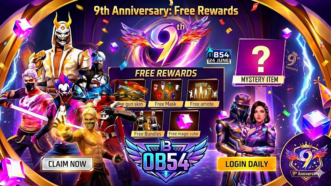 9th Anniversary Event Free Fire😲🔥| Free Fire New Event | Ff New Event | Upcoming Events In Free Fire
