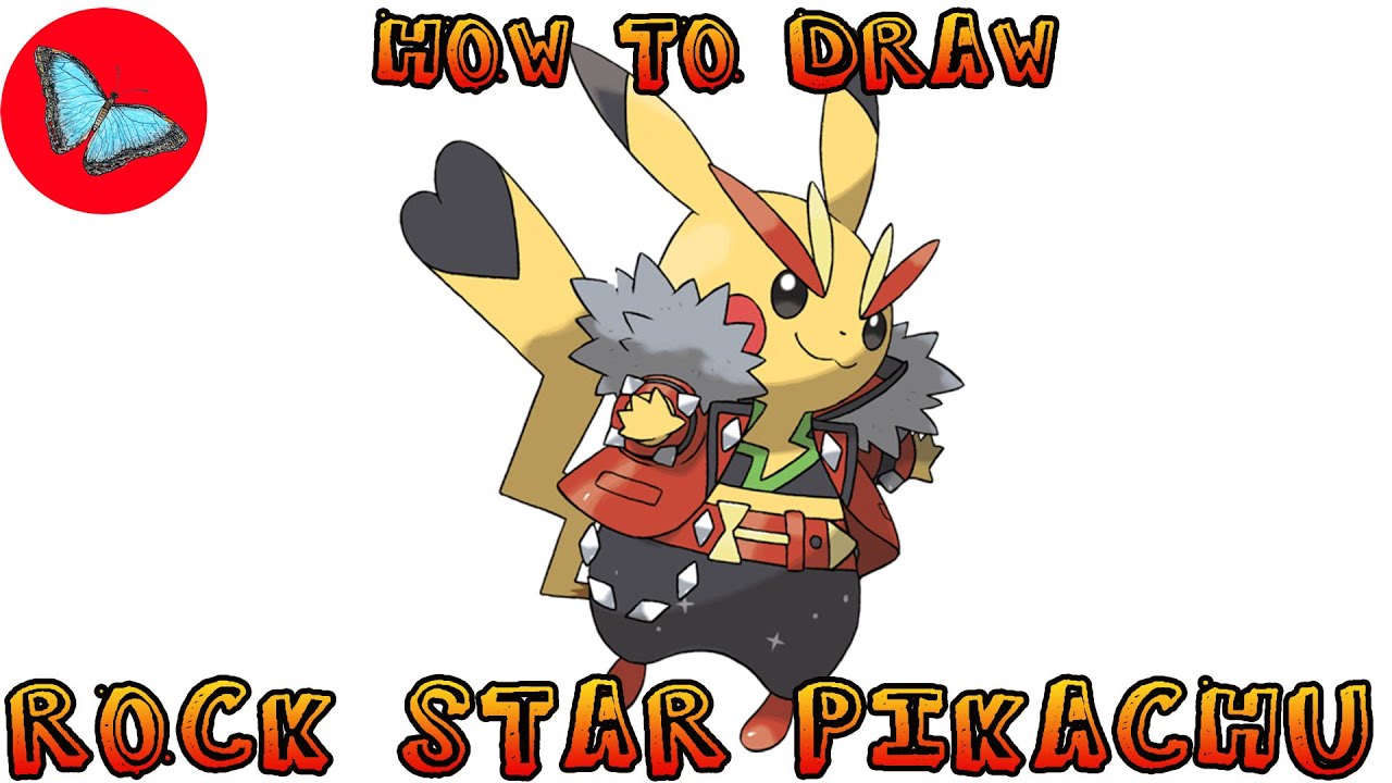 How To Draw Pokemon - Rock Star Pikachu | Drawing Animals