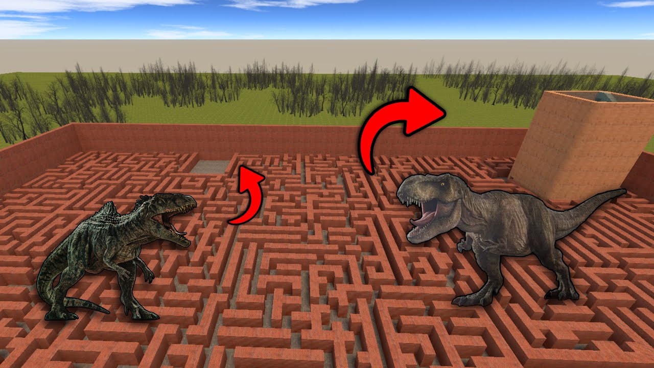 TYRANNOSAURUS VS VELOCIRAPTOR??! In Garry's Mod