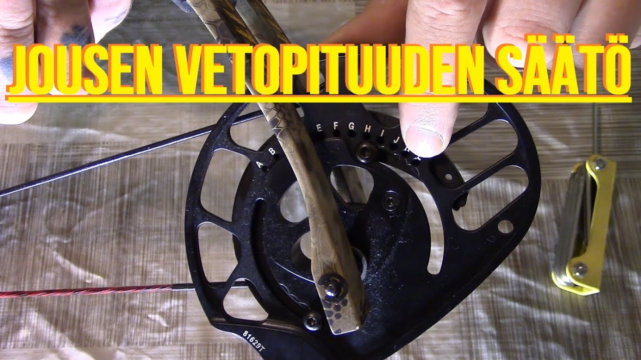 TALJAJOUSEN VETOPITUUDEN SÄÄTÖ #taljajousi #jousiammunta #vetopituus #säätö