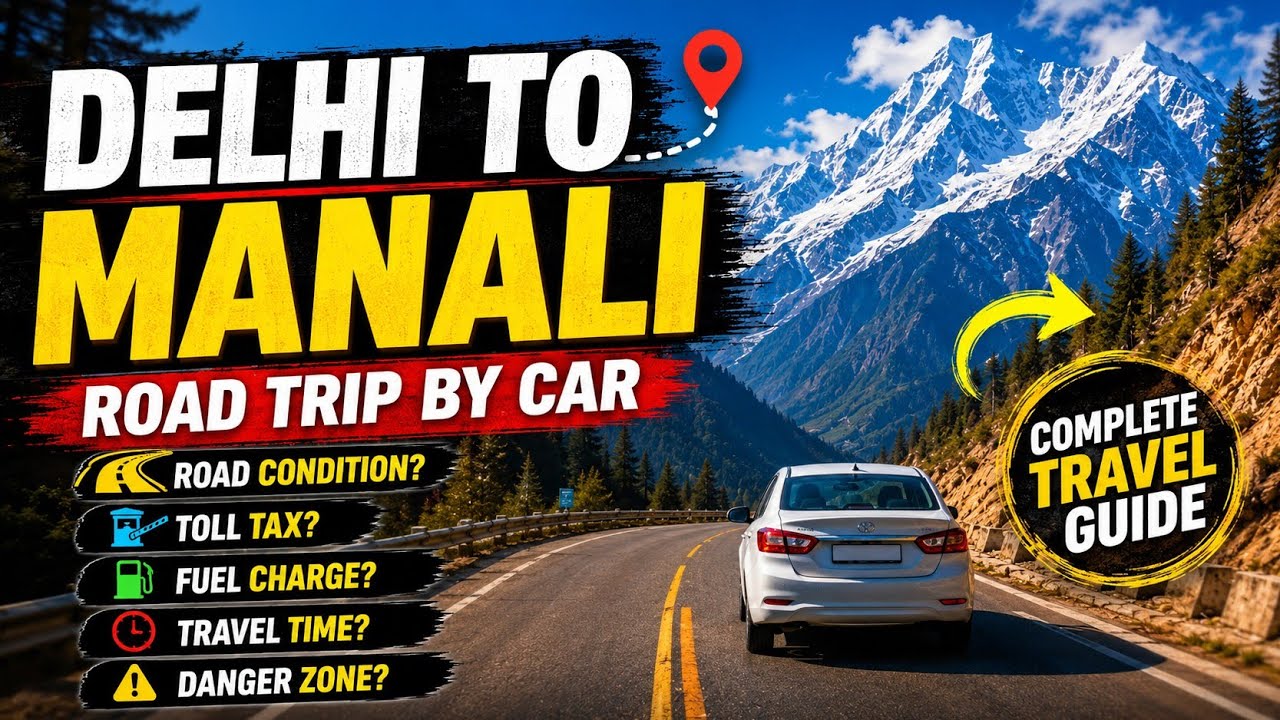 Delhi to Manali by Car 🚘 Complete Road Trip Guide 2026 | Toll Tax, Fuel Cost, Road Condition & Tips