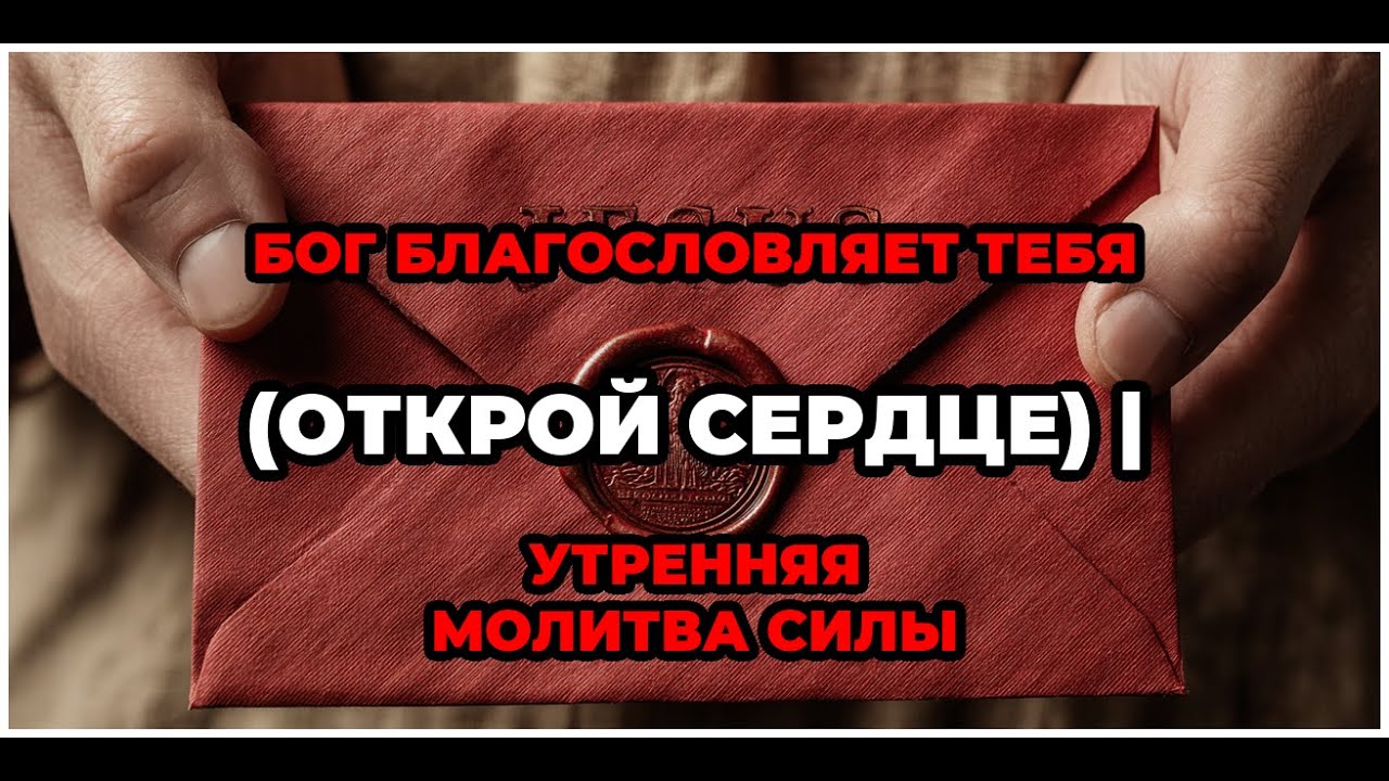 БОГ благословляет тебя (ОТКРОЙ СЕРДЦЕ) | Утренняя молитва силы
