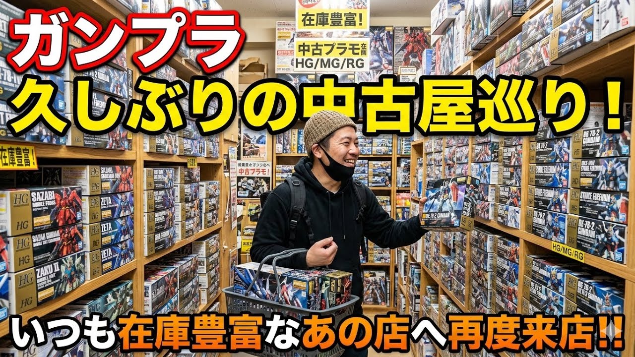 【ガンプラ】久しぶりの中古屋巡り！いつも在庫豊富なあの店へ再度来店！！