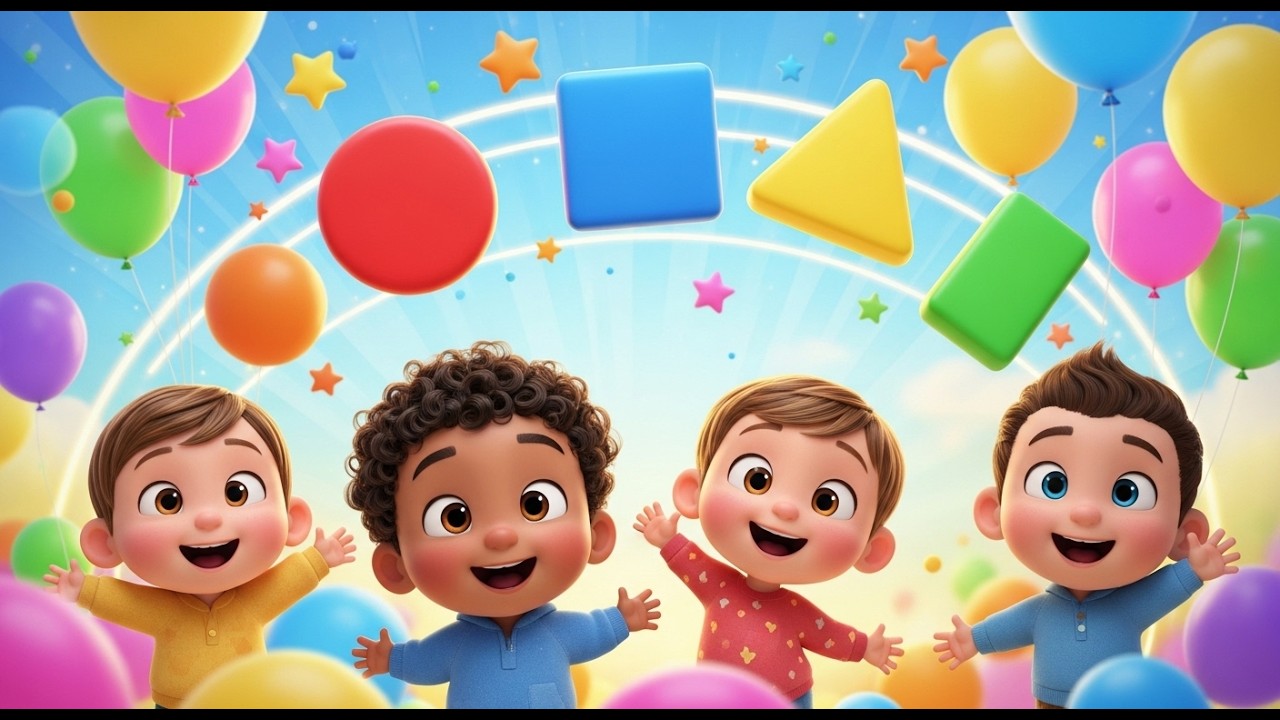 Shapes Song for Toddlers 🔺 Fun Baby Rhyme,