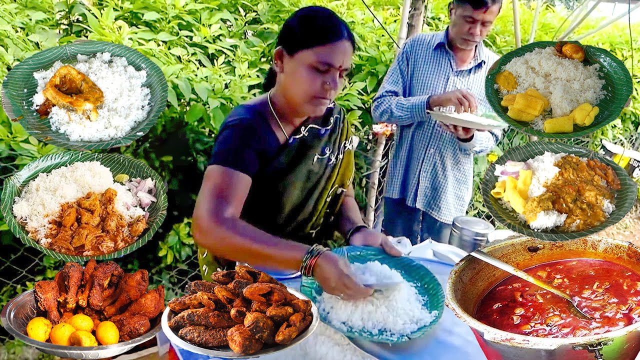 Cheapest RoadSide Unlimited Meals | Indian Street Food | #Meals #Vegmeals #NonVegMeals