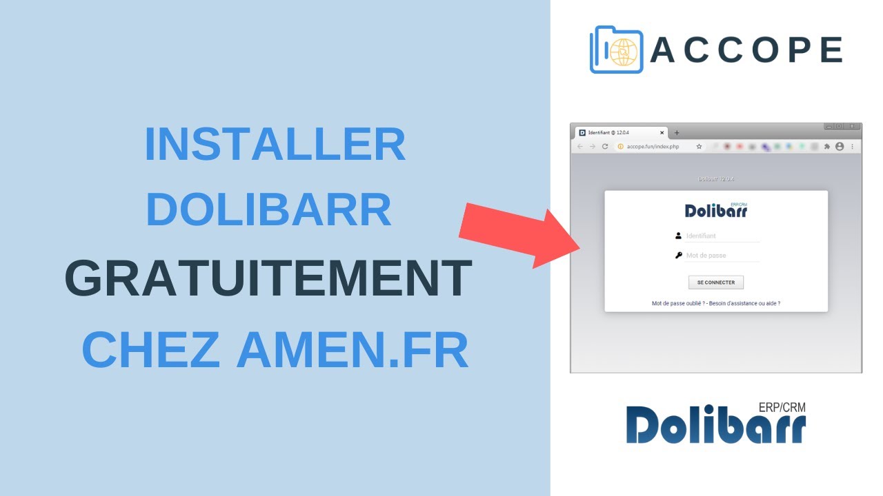 DOLIBARR : INSTALLATION gratuite chez AMEN.FR (hébergement OFFERT) (France / 2021)