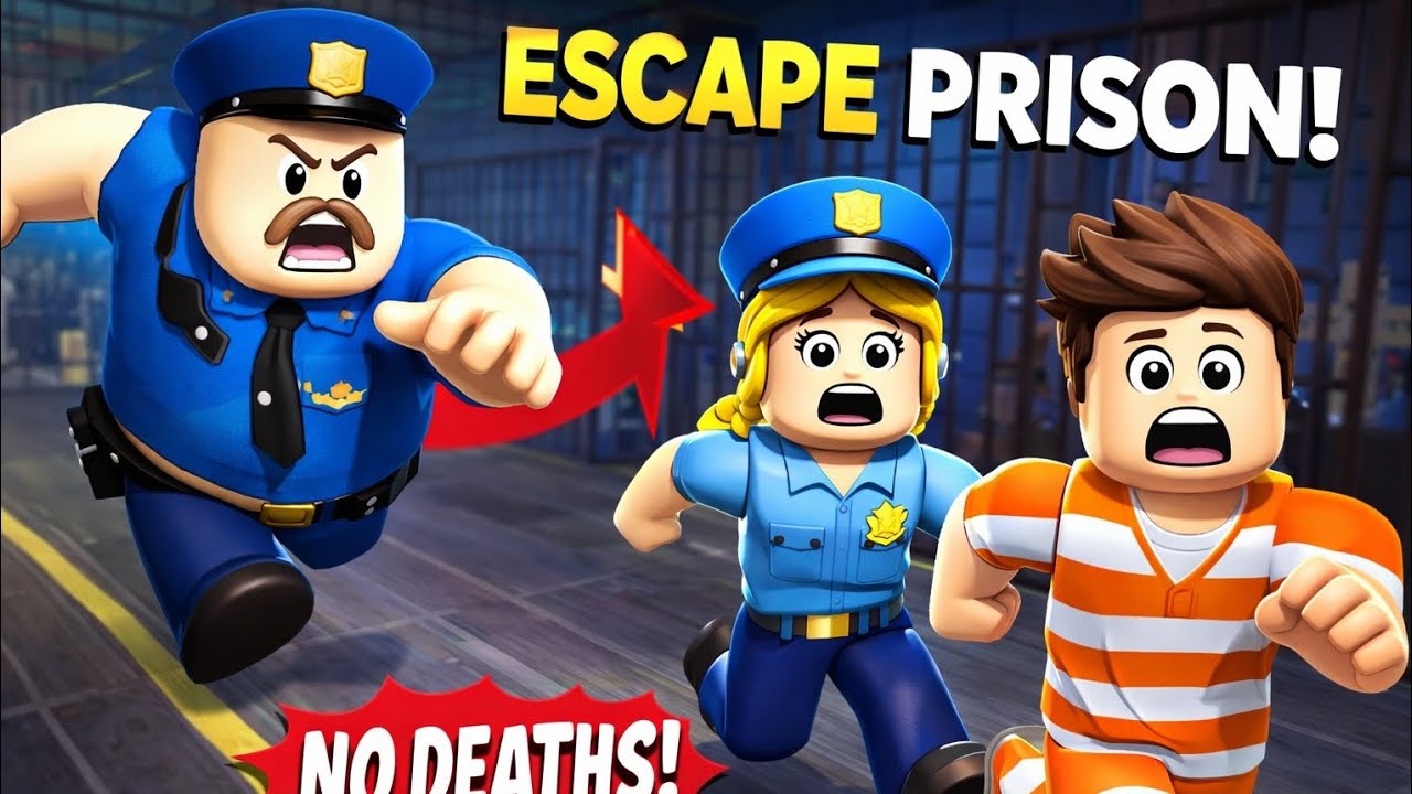 POLICE GIRL! BARRY 2 PLAYER ESCAPE PRISON roblox! Gameplay Walkthrough No Death (#roblox #scaryobby)