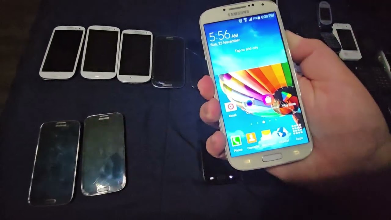 64 Samsungs, 2 HTC's, 3 LG's, 2 ZTE's, 2 Dell,s and 1 HP Phones Startup and shutdown