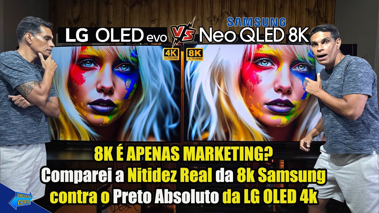 LG OLED 4k VENCE a TV 8k da Samsung? Surpreendente Duelo Final Entre 4k VS 8k