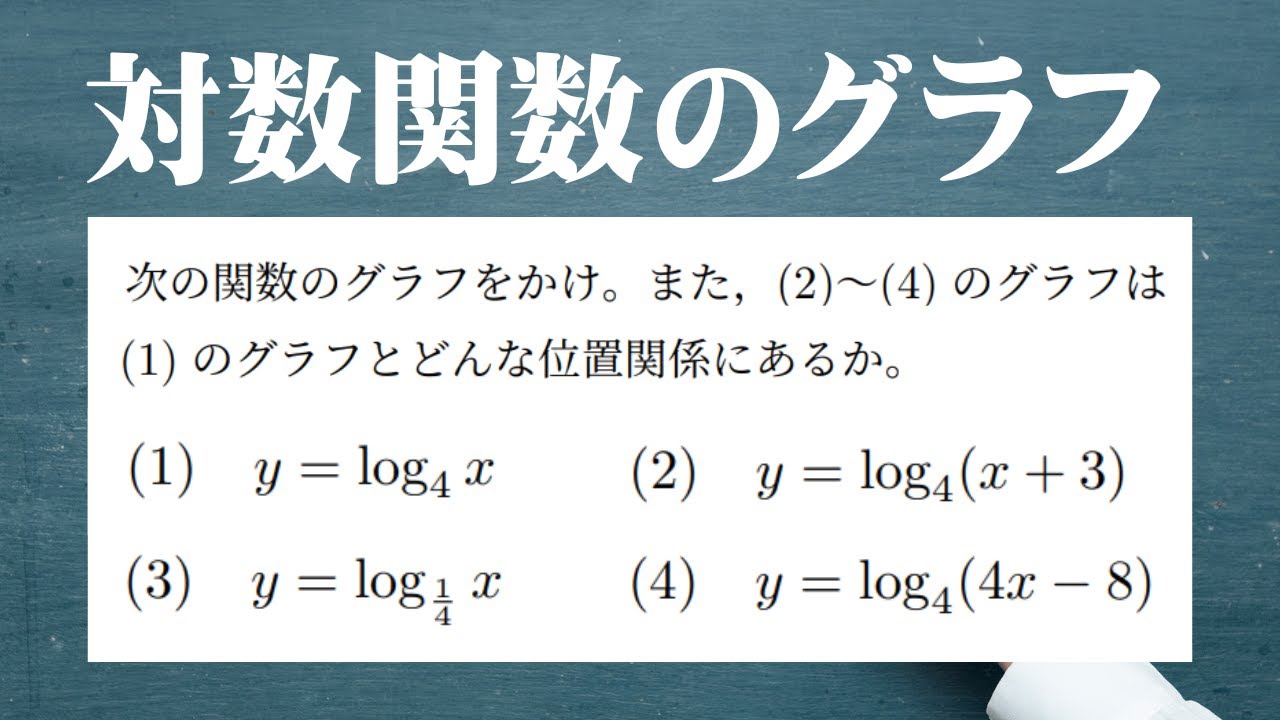 対数関数のグラフ【指数対数⑦】
