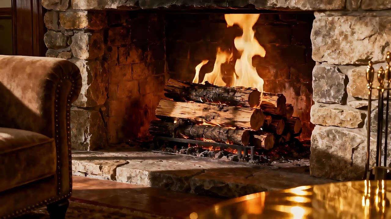 🔥 Fireplace with Crackling Fire Sounds | Cozy 4K Fireplace Ambience for Sleep & Relaxation