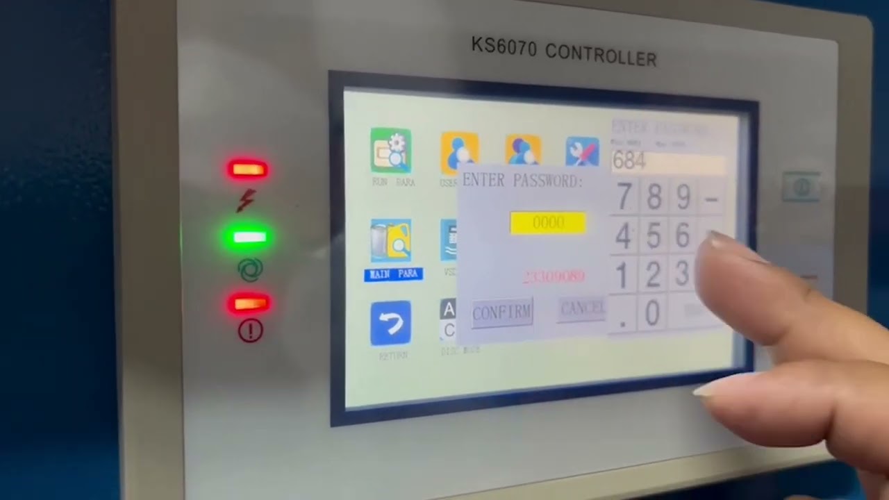 #วิธีการรีเซีตหน้าจอปั๊มลมสกรู อินเวอร์เตอร์  KS6070 Controller  [inverter]
