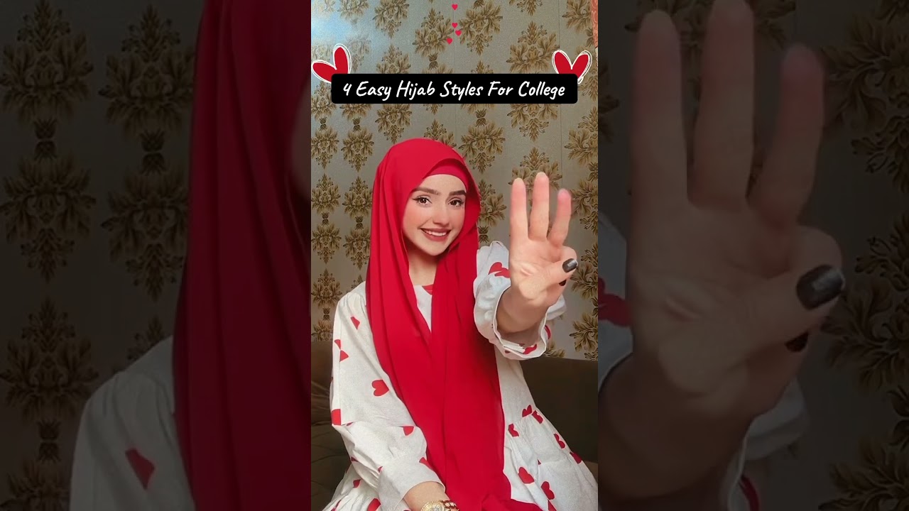 4 Easy And Simple Hijab Styles For School/College By Areeba_tahir_ #hijabtutorial #viral #foryoupage