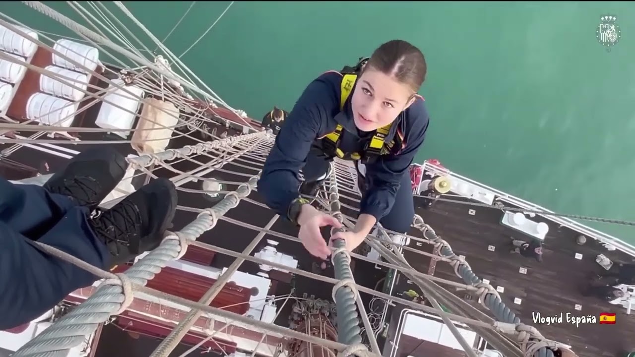 La Princesa Leonor Guardiamarina del Juan Sebastián de Elcano.
