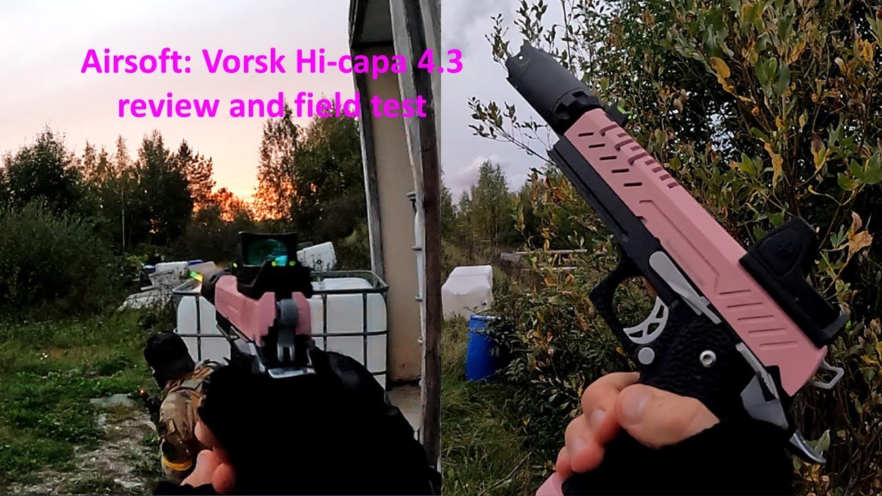 Airsoft Gun Reviews & Gameplay: Nuprol / Vorsk Hi-Capa 4.3 the Pink Airsoft Pistol