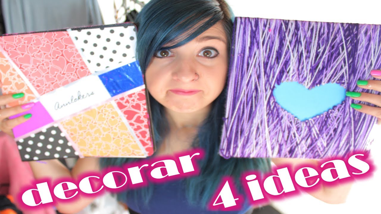 ¡DECORA tu carpeta o cuaderno a tu ESTILO! ✩ 4 ideas fáciles / Decorate folder & Notebooks