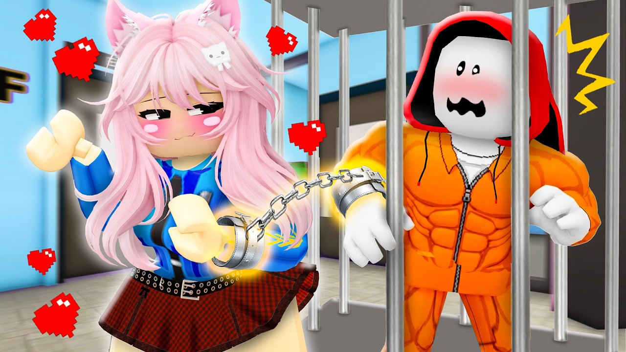 JJ Chained to a POLICE Girl in Prison Love Curse?! - Maizen Roblox