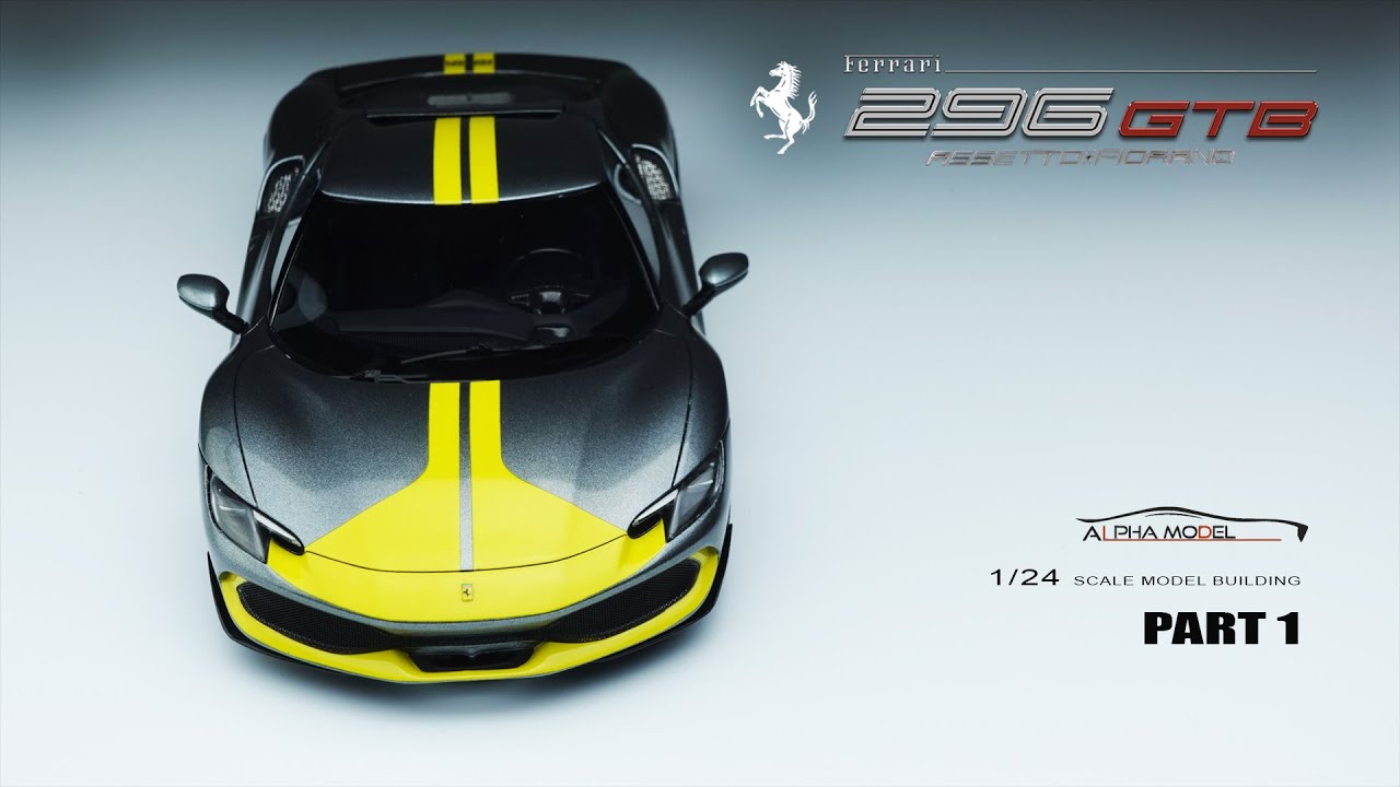 #01 Ferrari 296 GTB Assetto Fiorano | Alpha Model | 1/24 | Scale Model Building | ASMR |