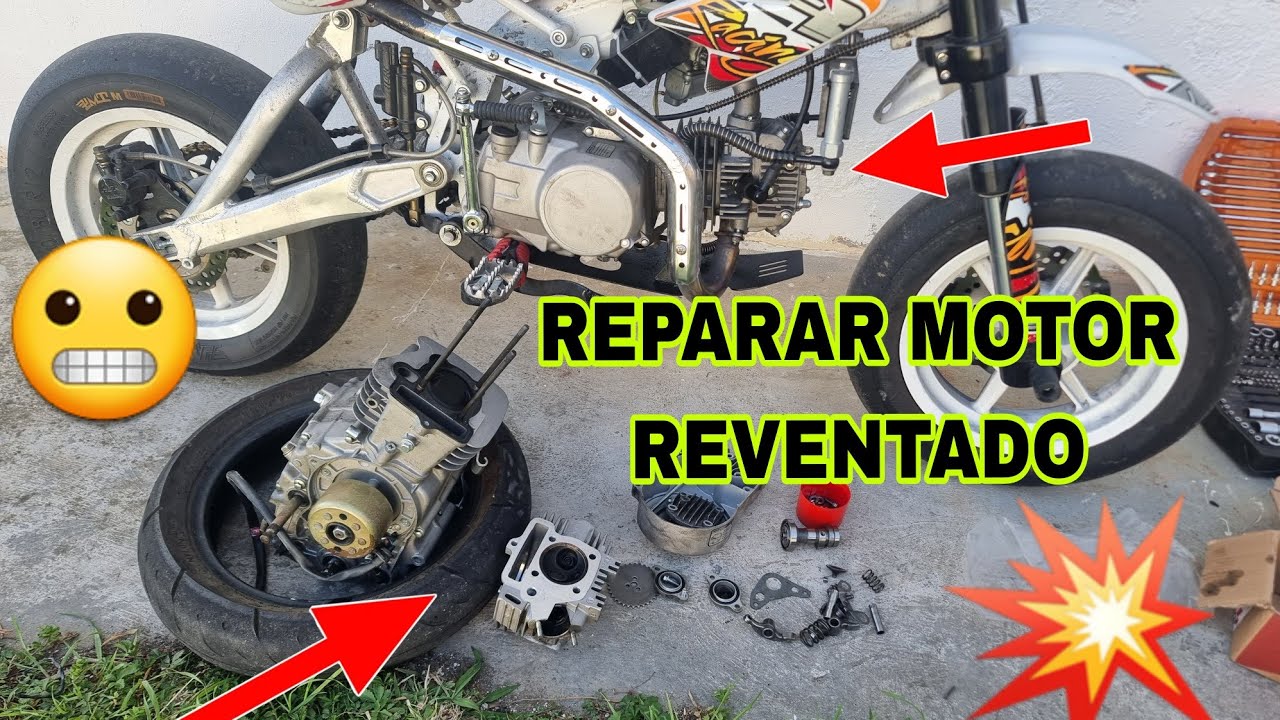 💥REVIENTA MOTOR PIT BIKE en CIRCUITO🛠️ TUTORIAL REPARAR CULATA VÁLVULAS DOBLADAS MOTO y DISTRIBUCIÓN