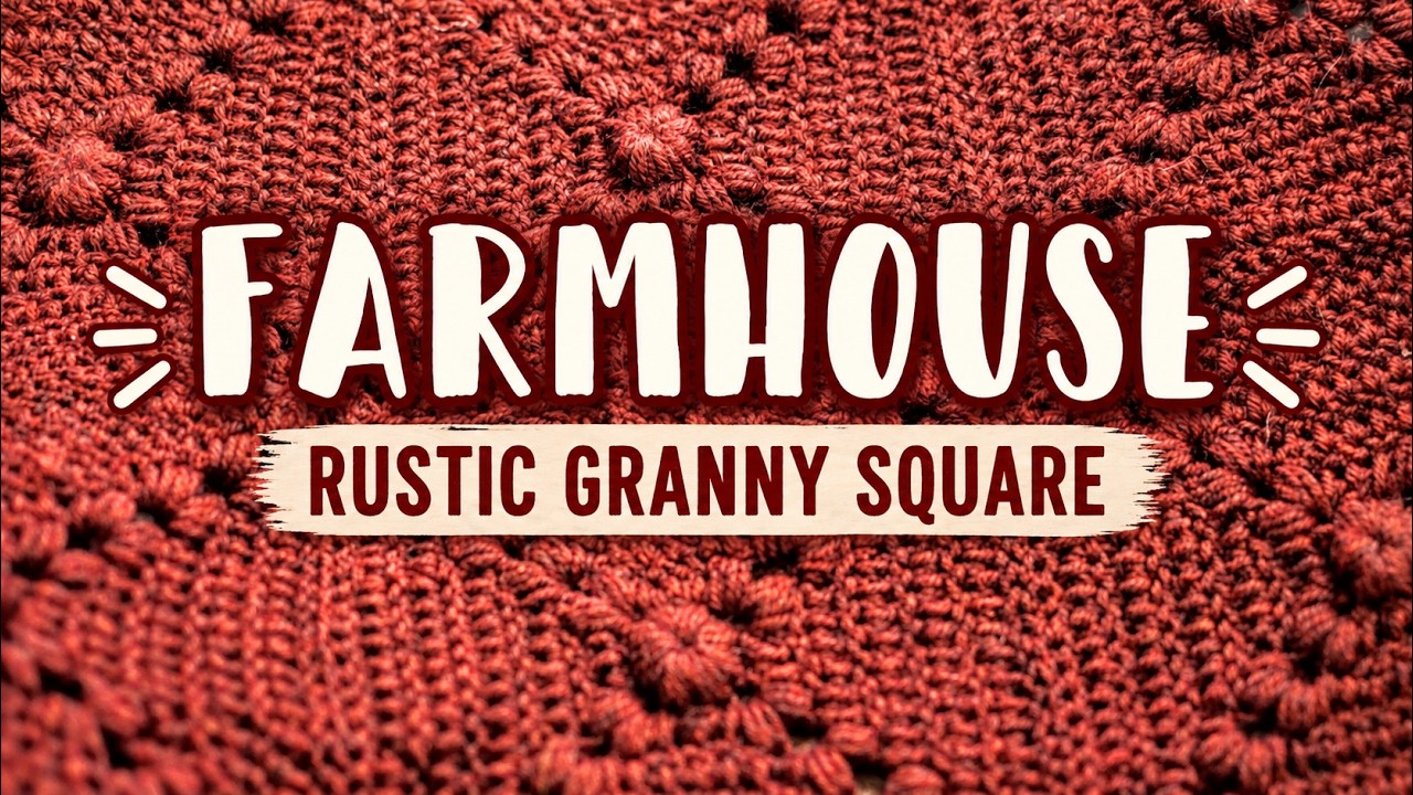 Farmhouse Rustic Granny Square Blanket | Crochet With Me