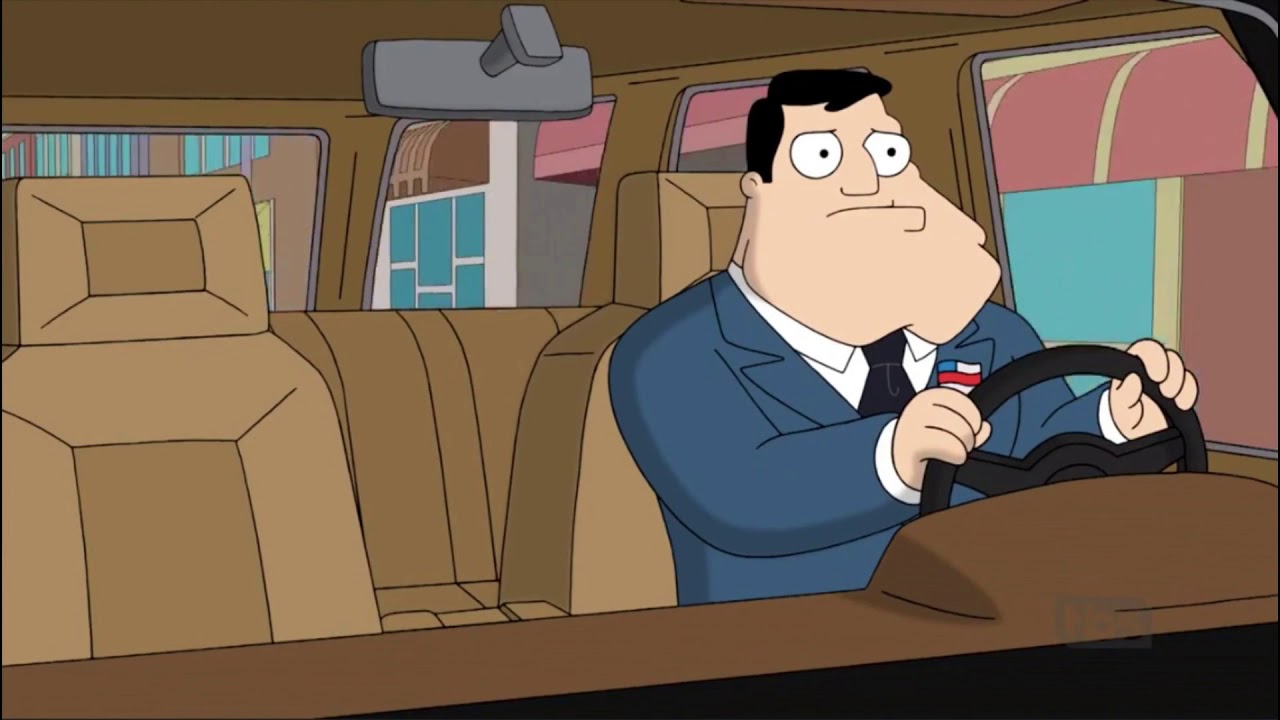 American Dad intro but Stan realizes that Roger is a figment of his imagination