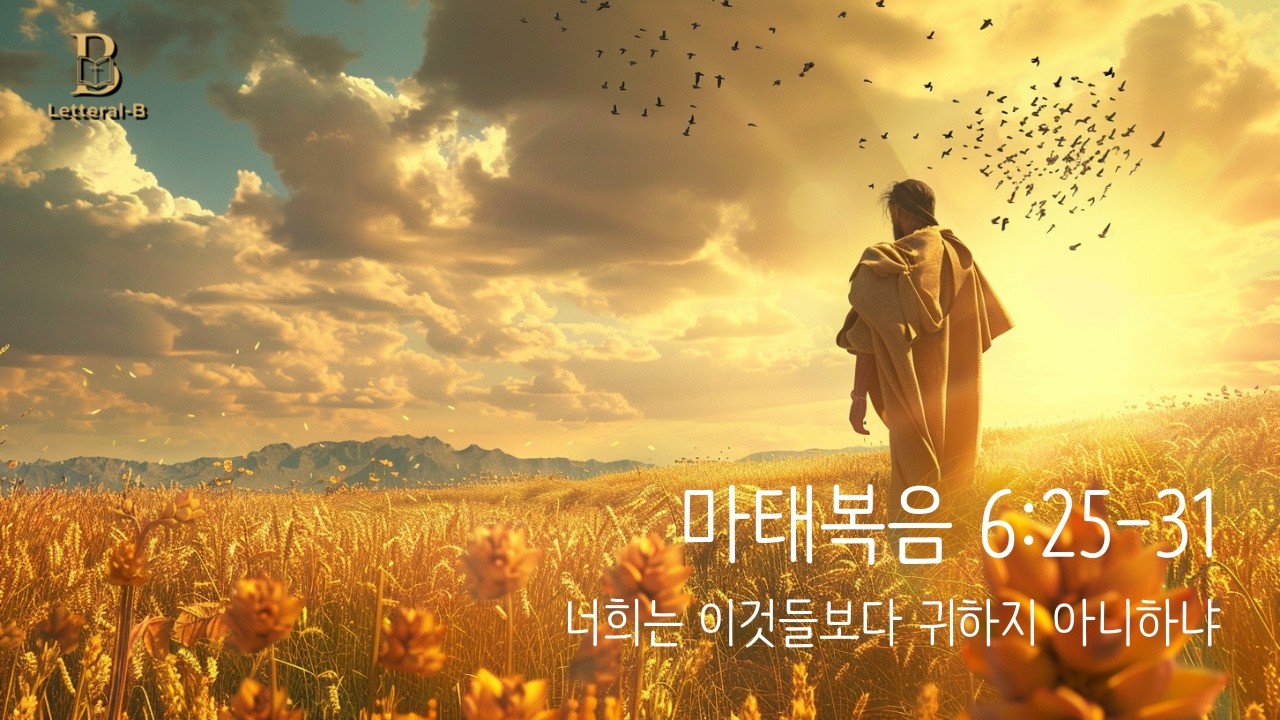 세상 그 무엇보다 당신이 가장 귀하기에 | 마태복음 6:25-31 (Letteral-B)