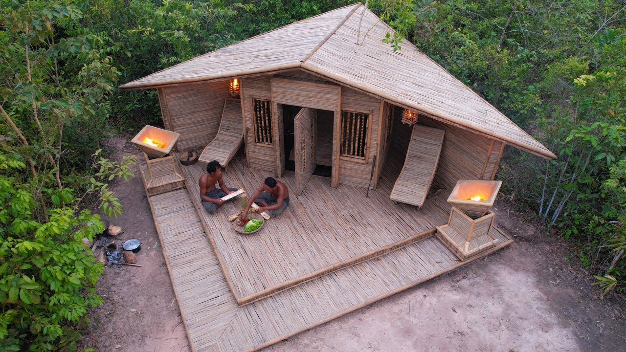19Day Building A-Vision Bamboo Villa Use Ancient Tools
