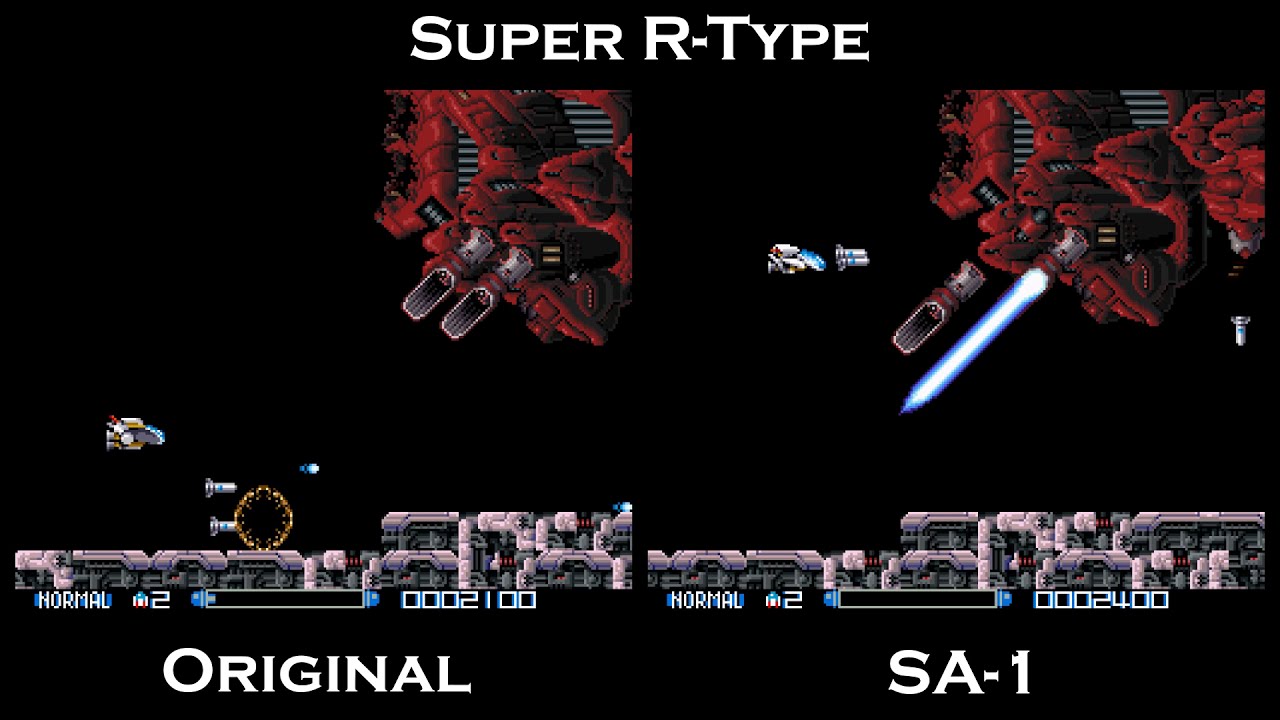 Super R-Type (SNES) - Original x SA-1 Comparison