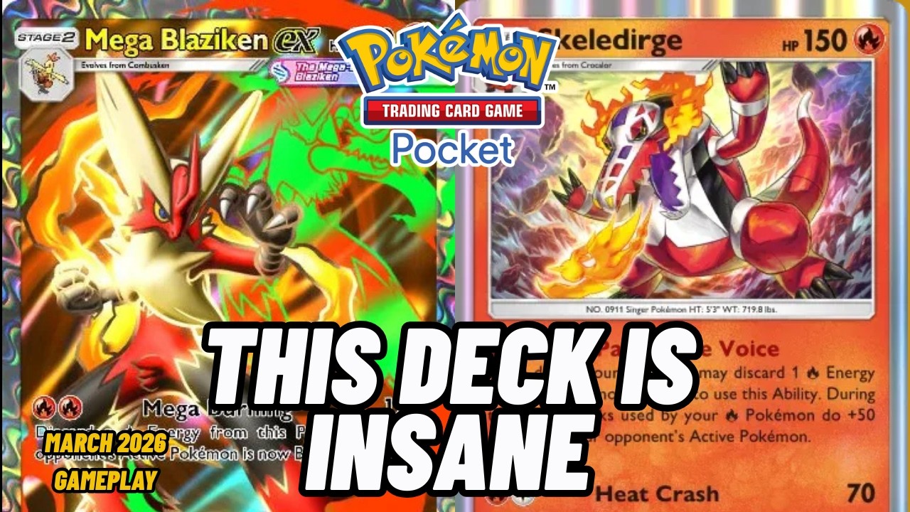 Atomic Kick! MEGA BLAZIKEN ex & SKELEDIRGE Vaporize Every Opponent! | Pokemon TCG Pocket