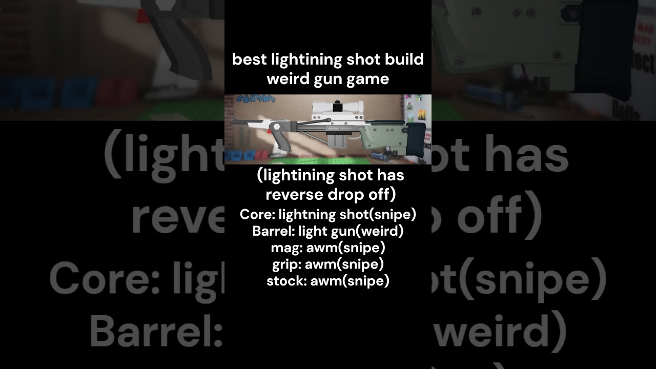 Weird gun game best lightning shot build  #roblox #gaming #weirdgungame