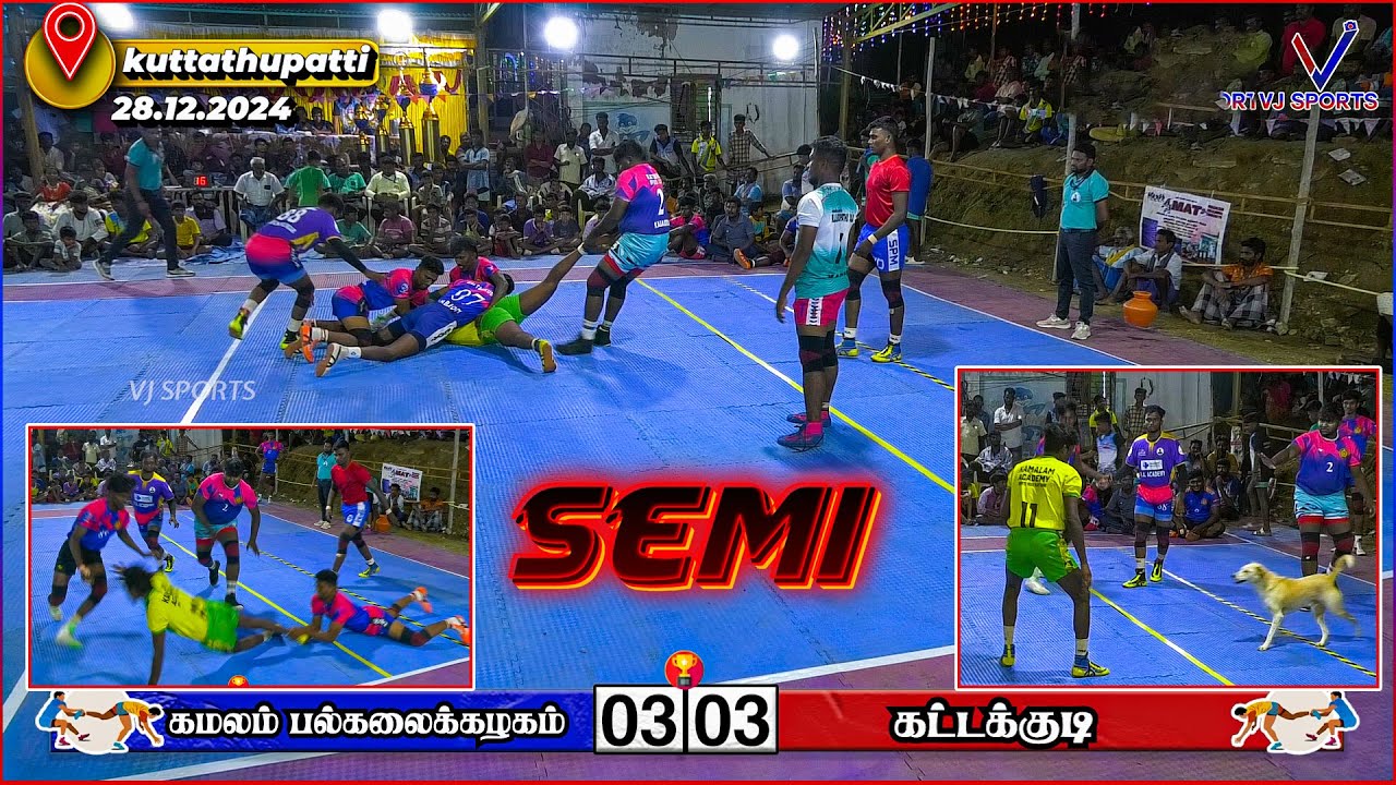 SEMI- kattakudi vs kamalam University | Kuttathupatti Kabaddi | 30k Vj Sports 2024