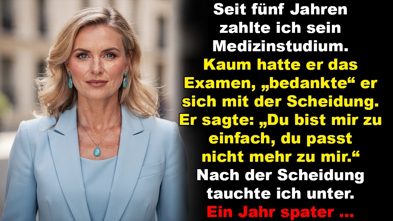 Ich zahlte 5 Jahre das Medizinstudium meines Mannes, und kaum war er fertig, ließ er sich scheiden
