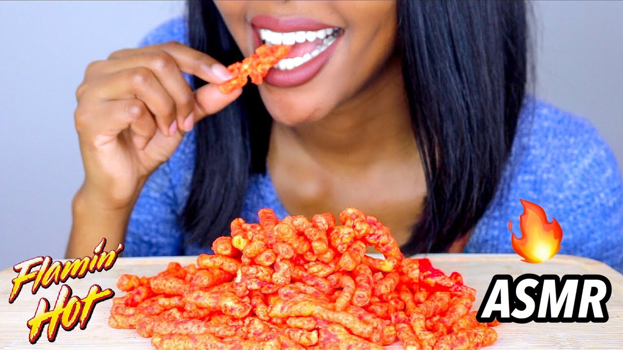 ASMR Flaming Hot Cheetos 🔥 MUKBANG (No Talking) *EATING SOUNDS*