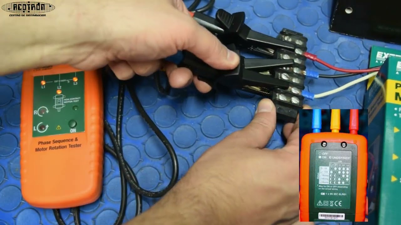 Probador de secuencia de fase magn&eacute;tico modelo 480403 marca EXTECH