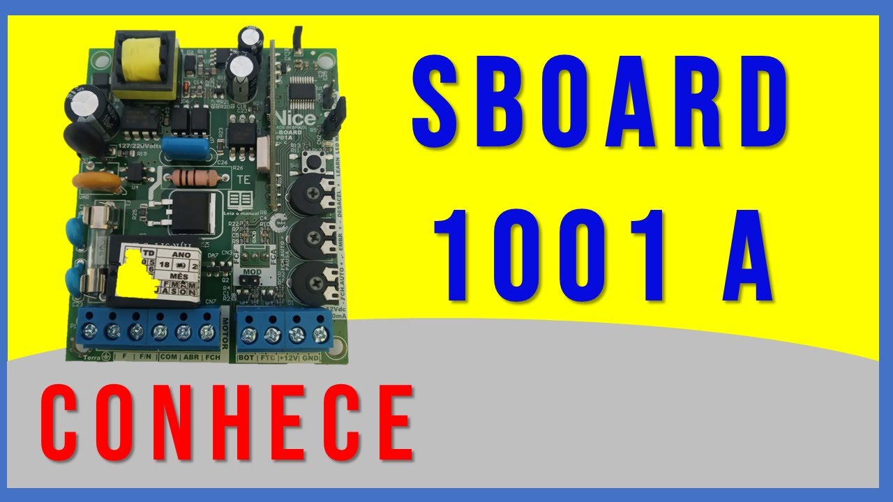 Tudo Sobre Placa Comando Peccinin Nice SBOARD 1001A Completo Botoeira Fotocélula Fechar Automático
