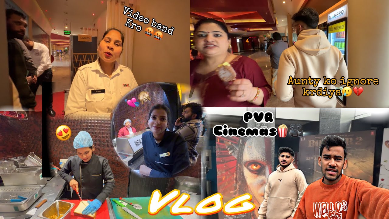 Video bnd krwaadi 😭😭💔 !! Aunty ko krdiya ignore 🥲😱 @velligang2.0 #chandigarh #pvrcinema #dailyvlogs 