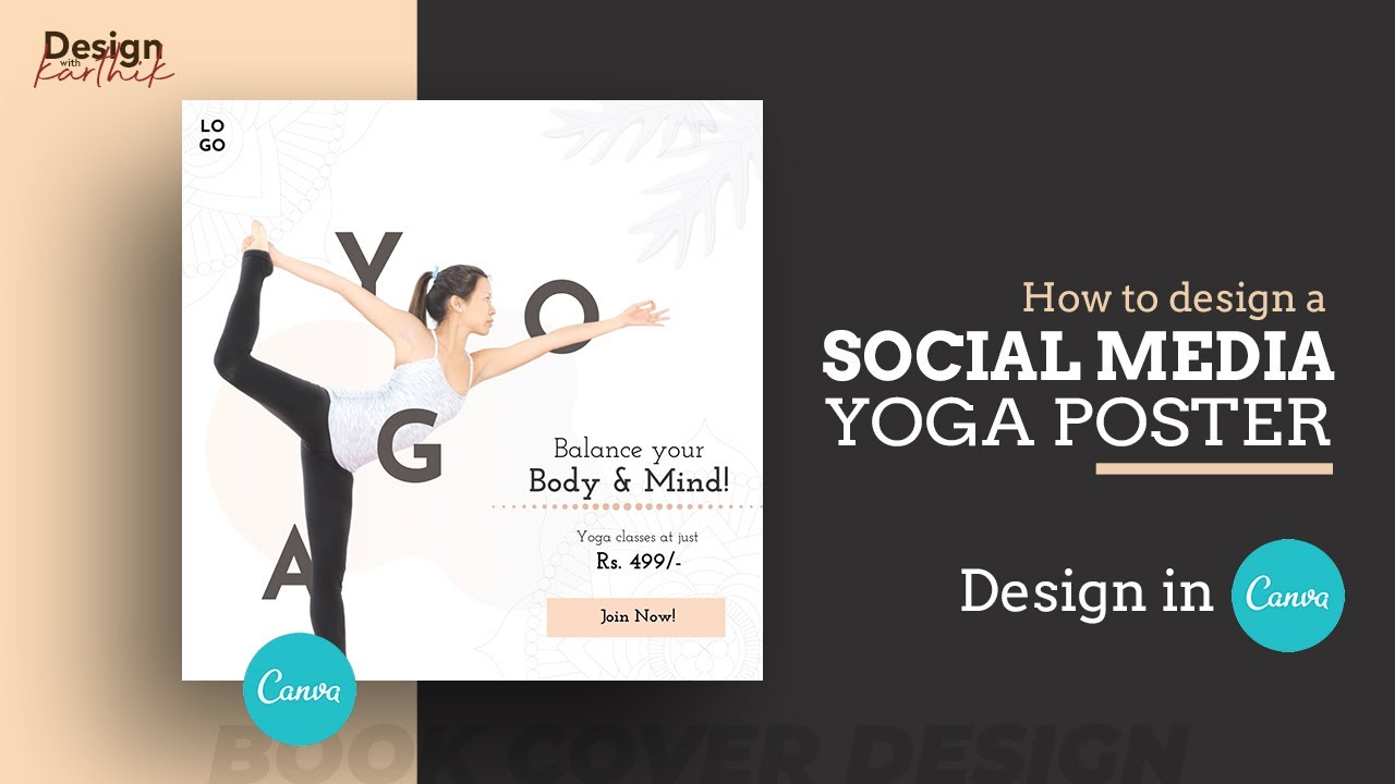 Social Media Yoga Poster | Design In Canva | Facebook Post